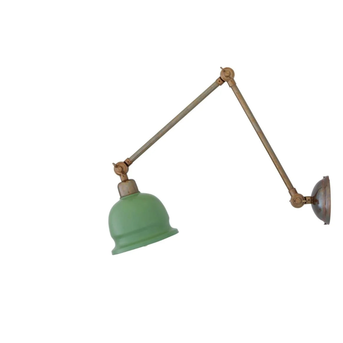 Nico Vintage Adjustable Arm Picture Light with Brass Shade