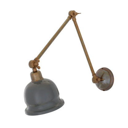 Nico Vintage Adjustable Arm Picture Light with Brass Shade