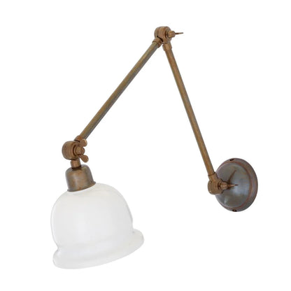 Nico Vintage Adjustable Arm Picture Light with Brass Shade