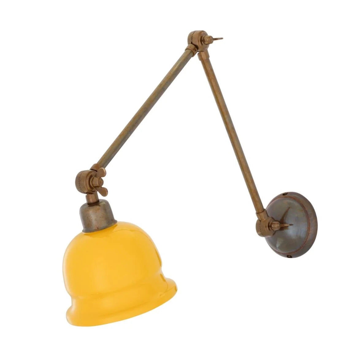 Nico Vintage Adjustable Arm Picture Light with Brass Shade