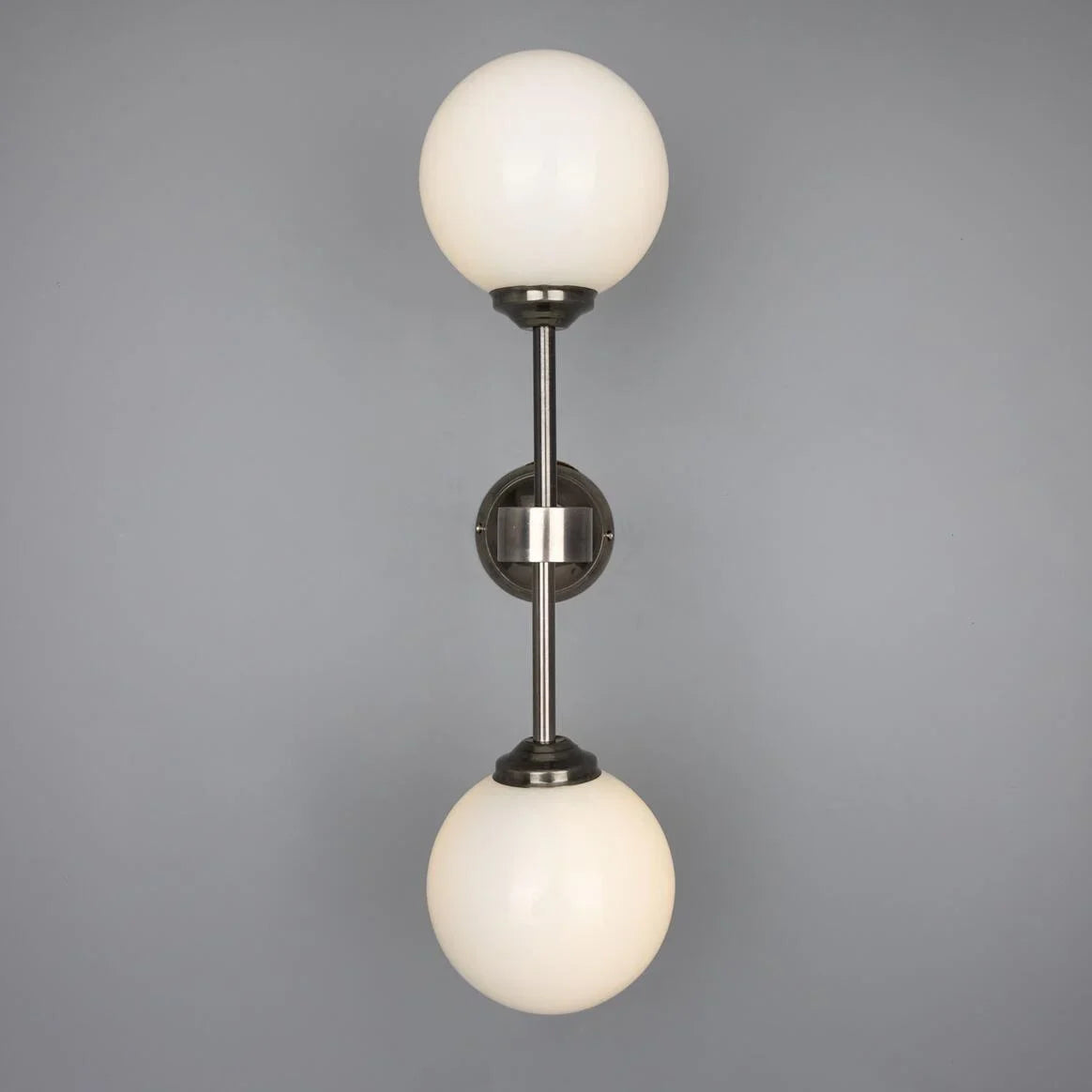 Yaounde Double Glass Globe Brass Wall Light