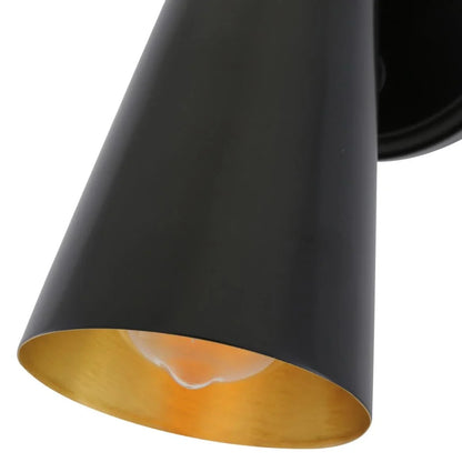 Cashel Brass Cone Wall Light with Switch