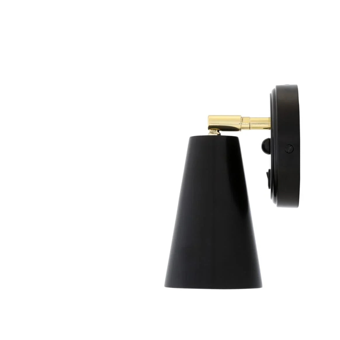 Cashel Brass Cone Wall Light with Switch