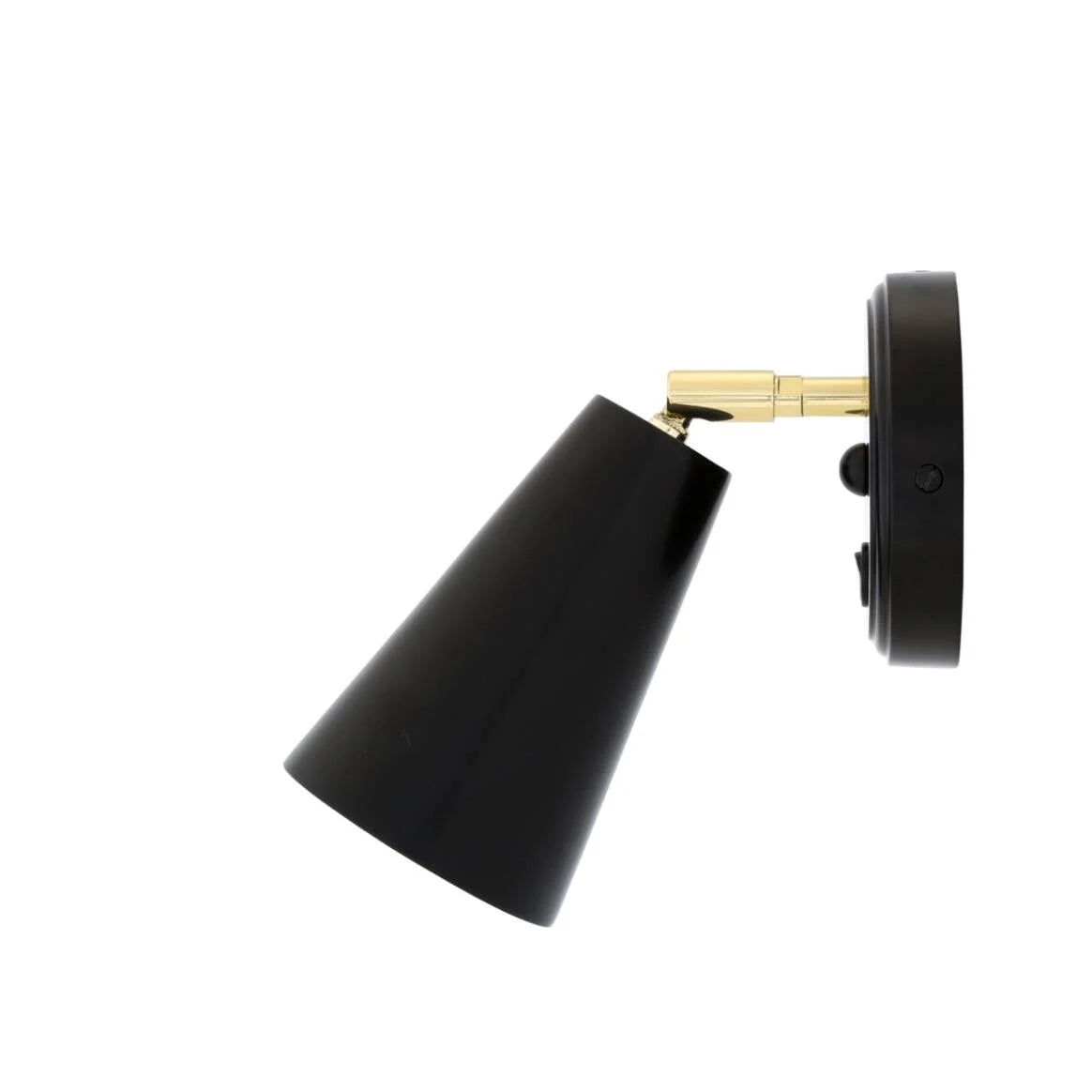 Cashel Brass Cone Wall Light with Switch