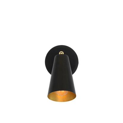 Cashel Brass Cone Wall Light with Switch