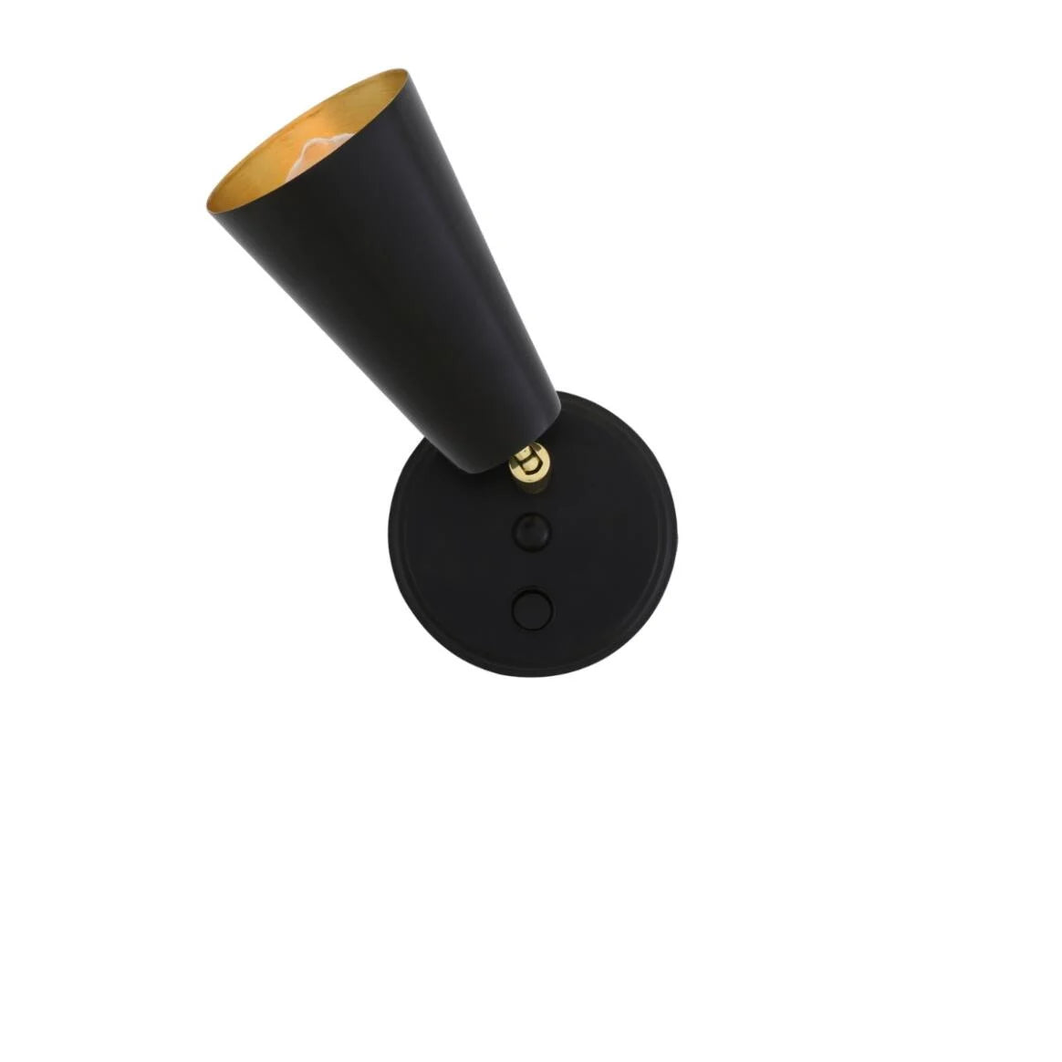 Cashel Brass Cone Wall Light with Switch