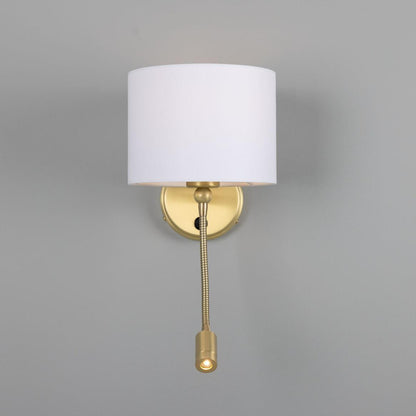 Longford Brass Wall Light with Flexible Arm and Reading Spotlight