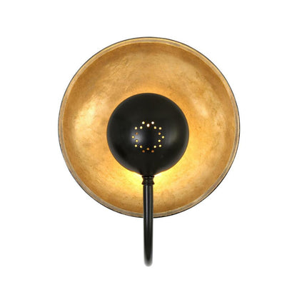 Orebro Vintage Brass Dish Wall Light