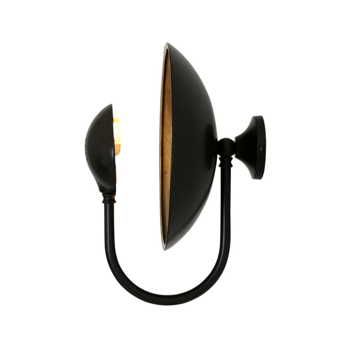 Orebro Vintage Brass Dish Wall Light