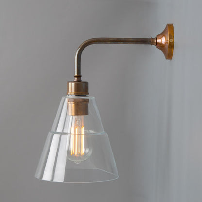 Lyx Clear Glass Cone Modern Wall Light