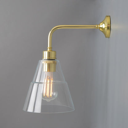 Lyx Clear Glass Cone Modern Wall Light