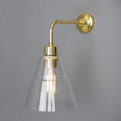 Lyx Clear Glass Cone Modern Wall Light