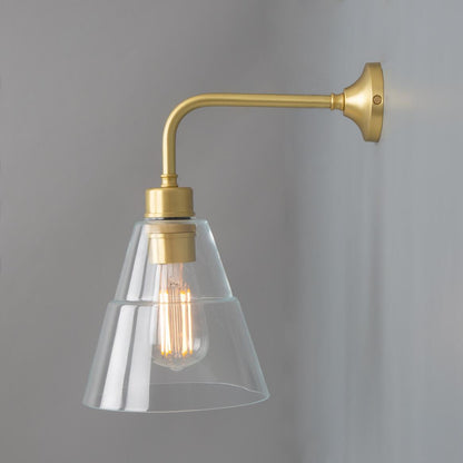 Lyx Clear Glass Cone Modern Wall Light