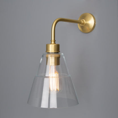 Lyx Clear Glass Cone Modern Wall Light