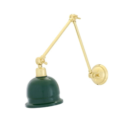 Nico Vintage Adjustable Arm Picture Light with Brass Shade