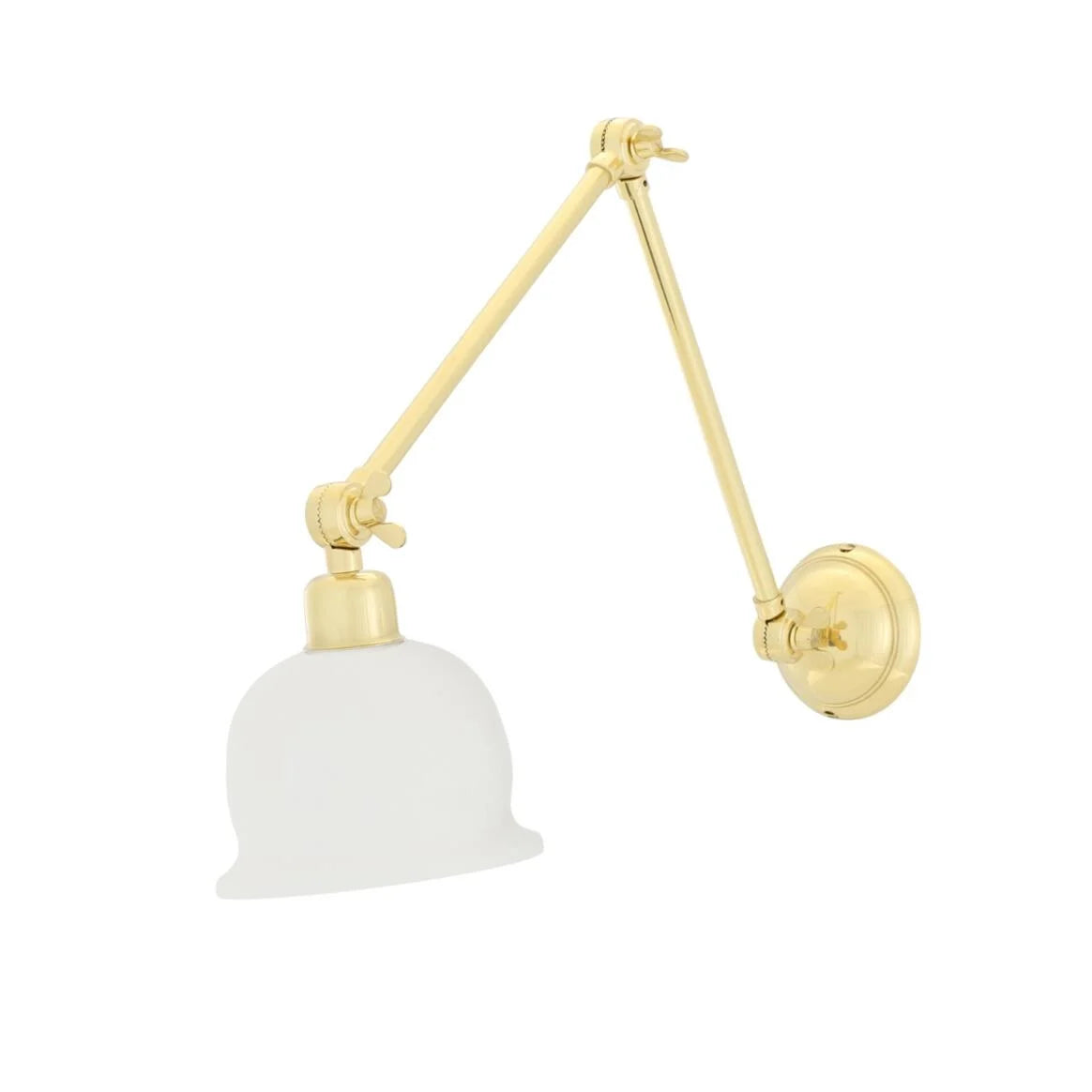 Nico Vintage Adjustable Arm Picture Light with Brass Shade