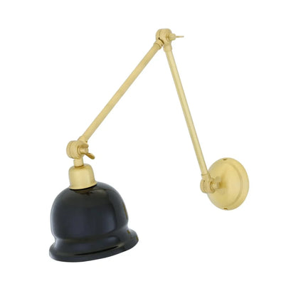 Nico Vintage Adjustable Arm Picture Light with Brass Shade