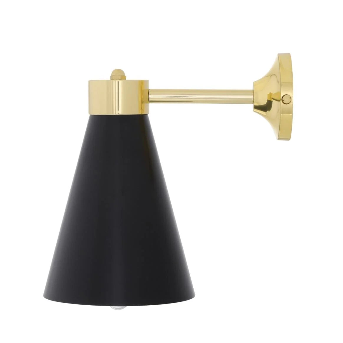 Kamina Brass Wall Light with Cone Shade