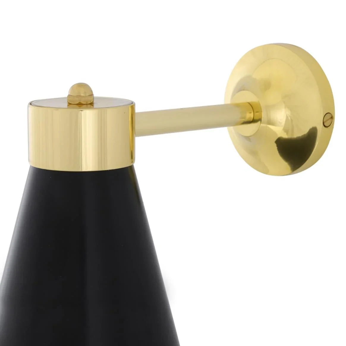 Kamina Brass Wall Light with Cone Shade