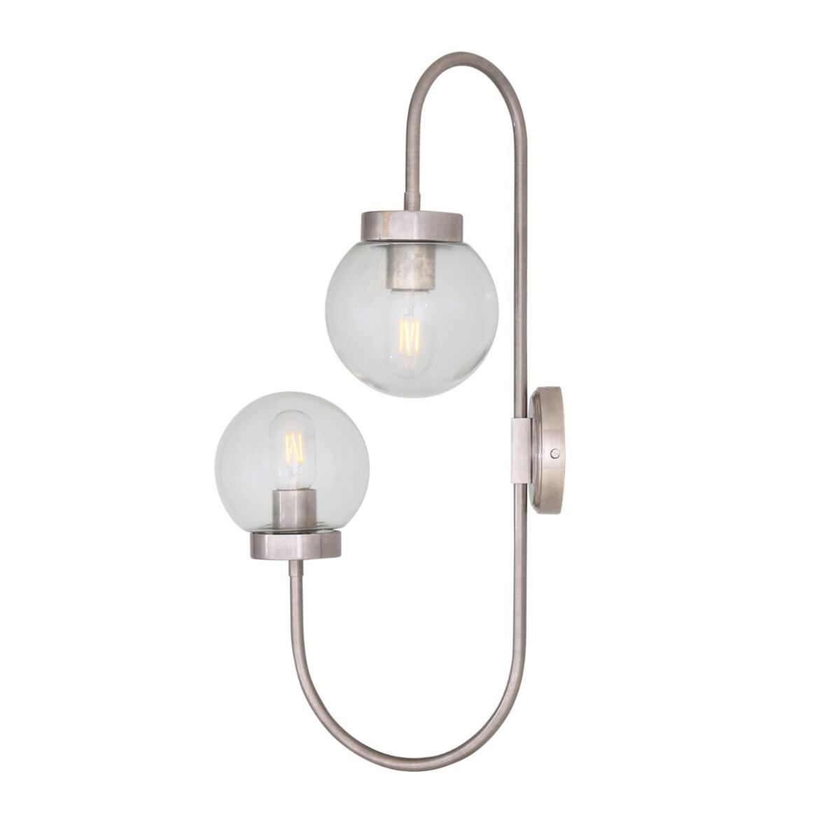 Winslow Double Glass Globe Wall Light