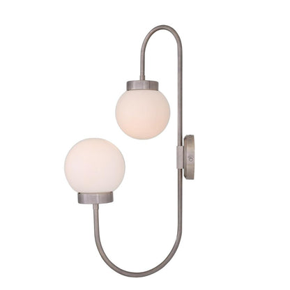 Winslow Double Glass Globe Wall Light