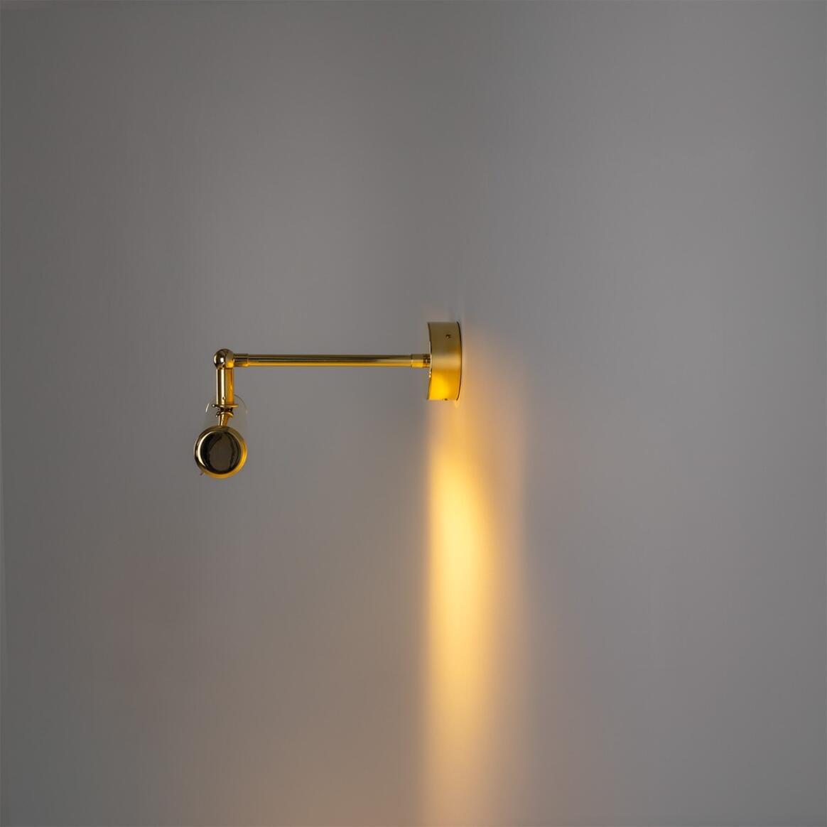 Galle Fixed-Arm Solid Brass Picture Light 35.5cm IP65