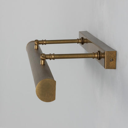 Cambridge Adjustable Reeded Brass Picture Light IP20