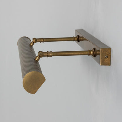 Cambridge Adjustable Reeded Brass Picture Light IP20