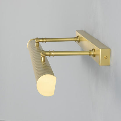 Cambridge Adjustable Reeded Brass Picture Light IP20